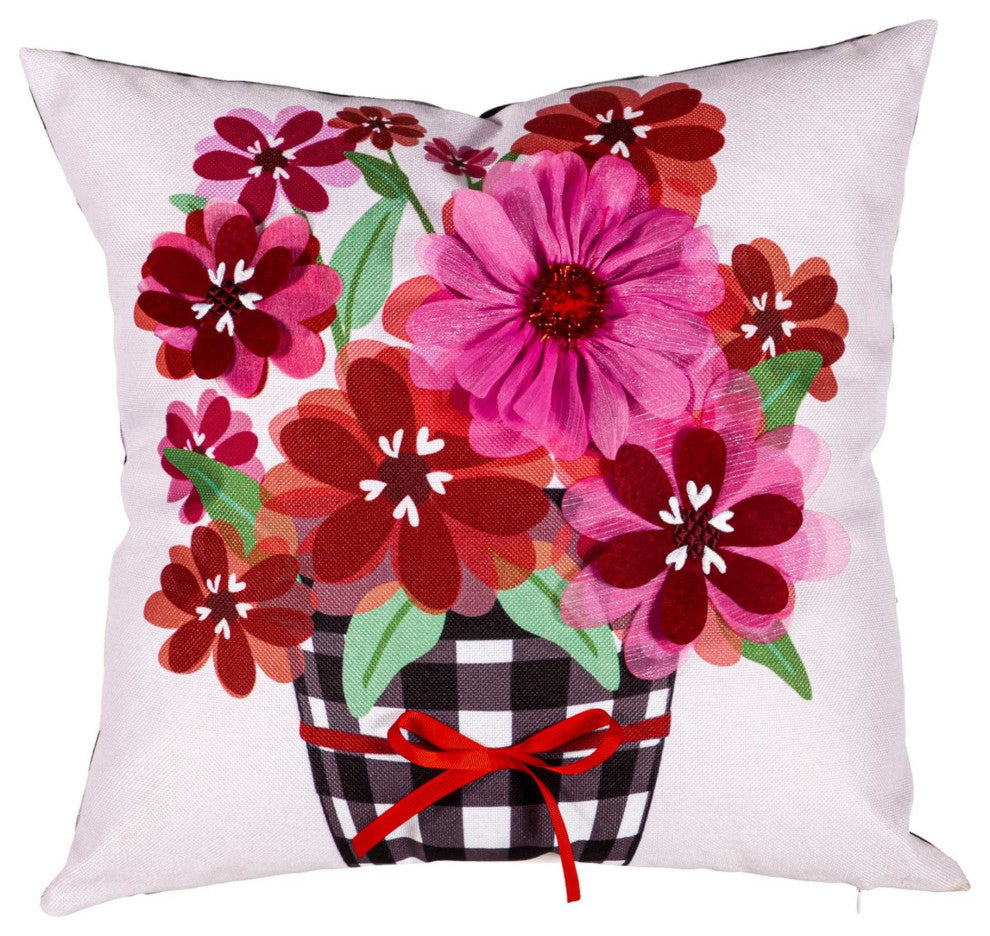Home Decor Buffalo Check Pot Pillow Cover Polyester Interchangeable 4Plc427bl