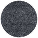 HomeRoots 6' Round Black Heather Plain Indoor Area Rug