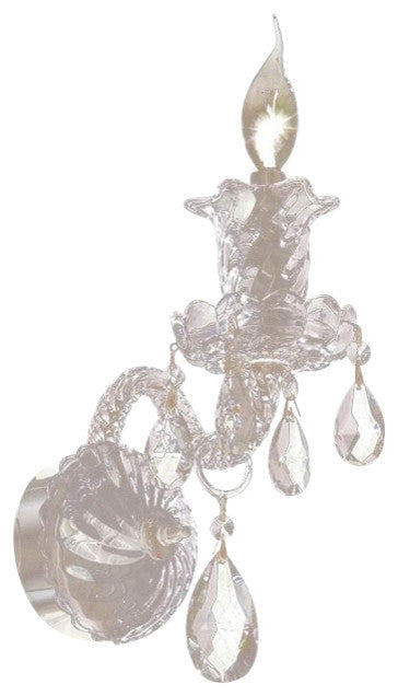 Elegant Elizabeth Wall Sconce, Chrome Finish With Royal Cut Crystal