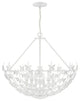 Birch 6-Light Pendant, Burnished Brass, Bisque White