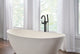 Delta Trinsic Contemporary Floor Mount Tub Filler Trim, Matte Black, T4759-BLFL