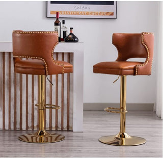 Adjustable PU Leather Counter Height Barstools