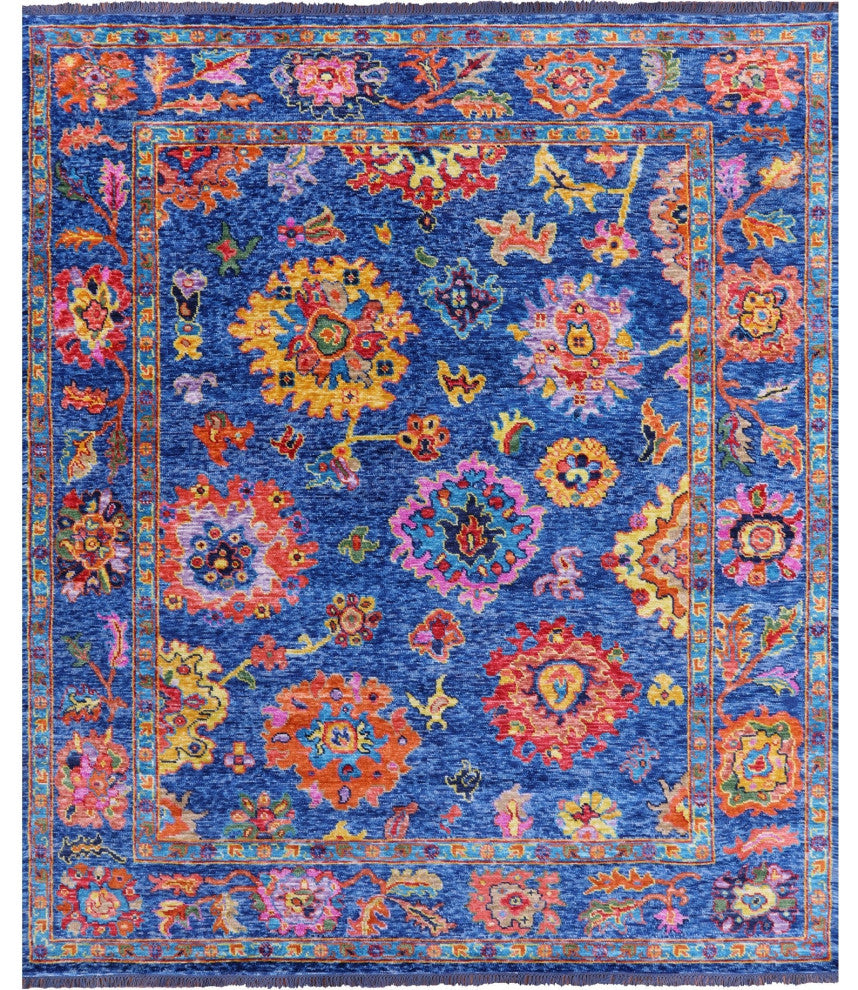 Turkish Oushak Hand-Knotted Wool Rug 8' 2" X 9' 11" - Q14846