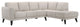 Benzara BM293330 Left Arm Facing Sofa, Mist Gray Finish, Genuine Italian Leather