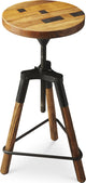 Butler Industrial Chic Metalworks Revolving Bar Stool