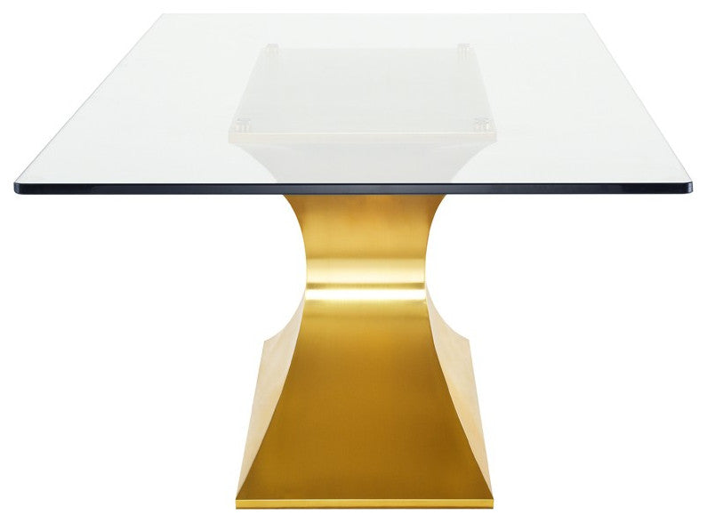 Praetorian Gold Metal Dining Table, HGSX224
