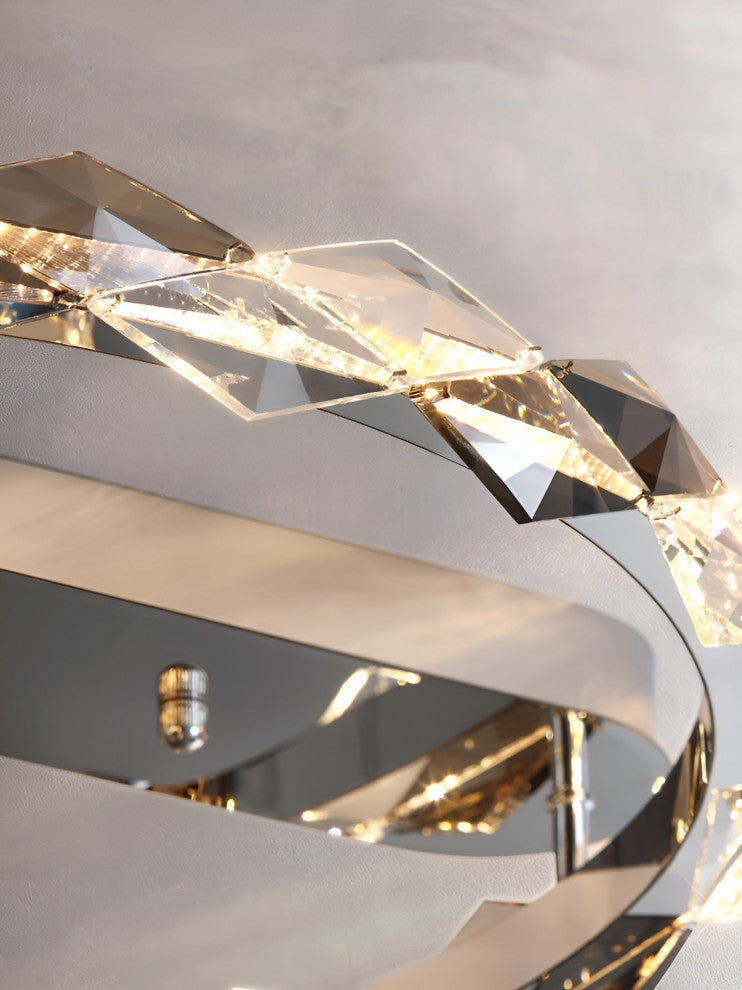 Acquedolci | Luxury Crystal Circular Ceiling Chandelier, 48w Small