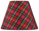 Red Plaid Fabric Chandelier Shade