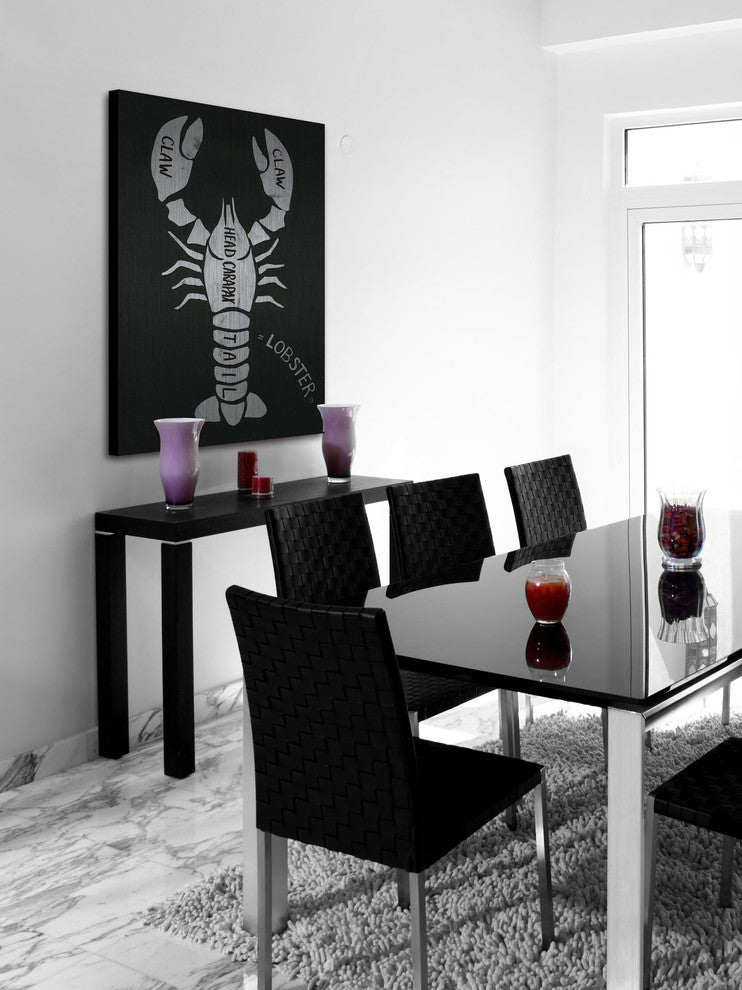 "Lobster Formation" Painting Print on Brushed Aluminum, 12"x18"