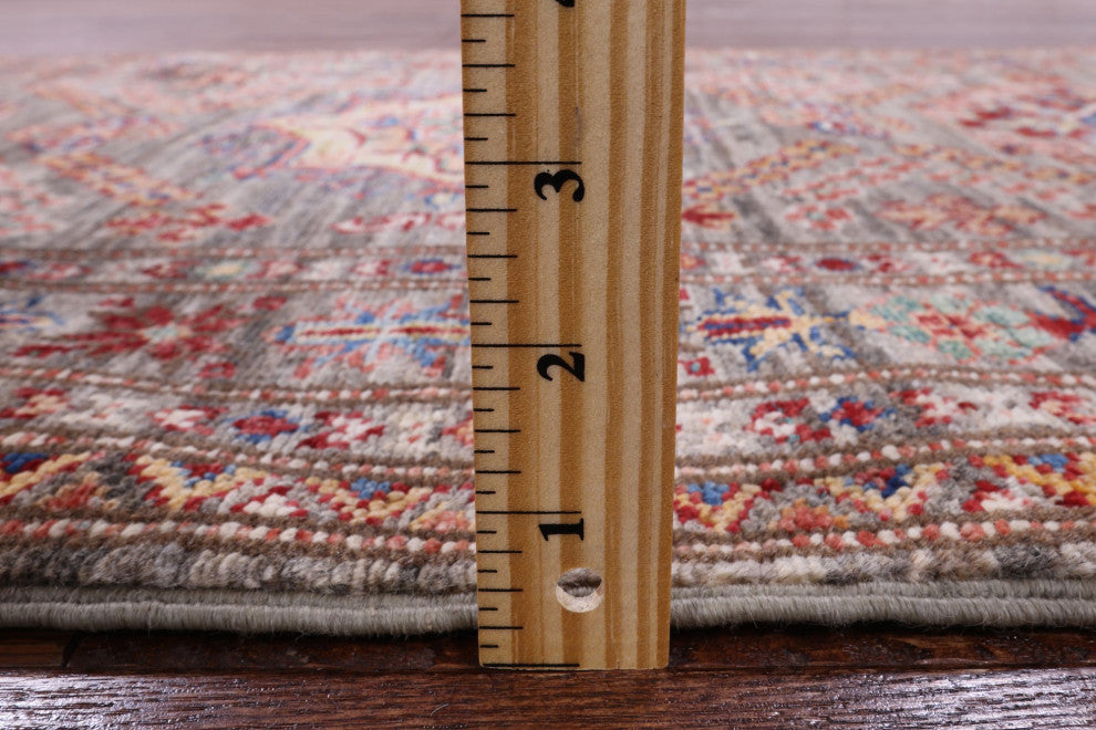 Runner Super Kazak Hand-Knotted Wool Rug 2' 7" X 9' 11" Q9819