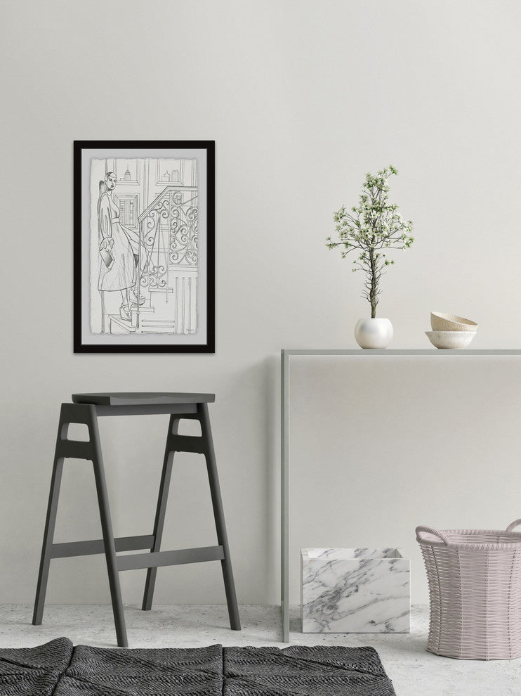 "The Little Staircase" Framed Painting Print, 30"x45"