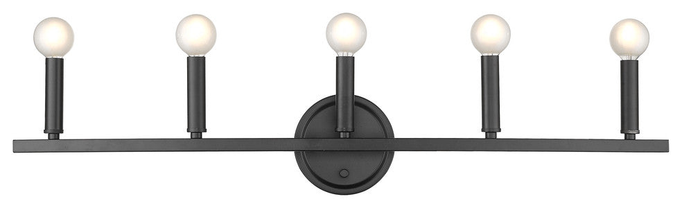 Sawyer 5-Light Matte Black Vanity