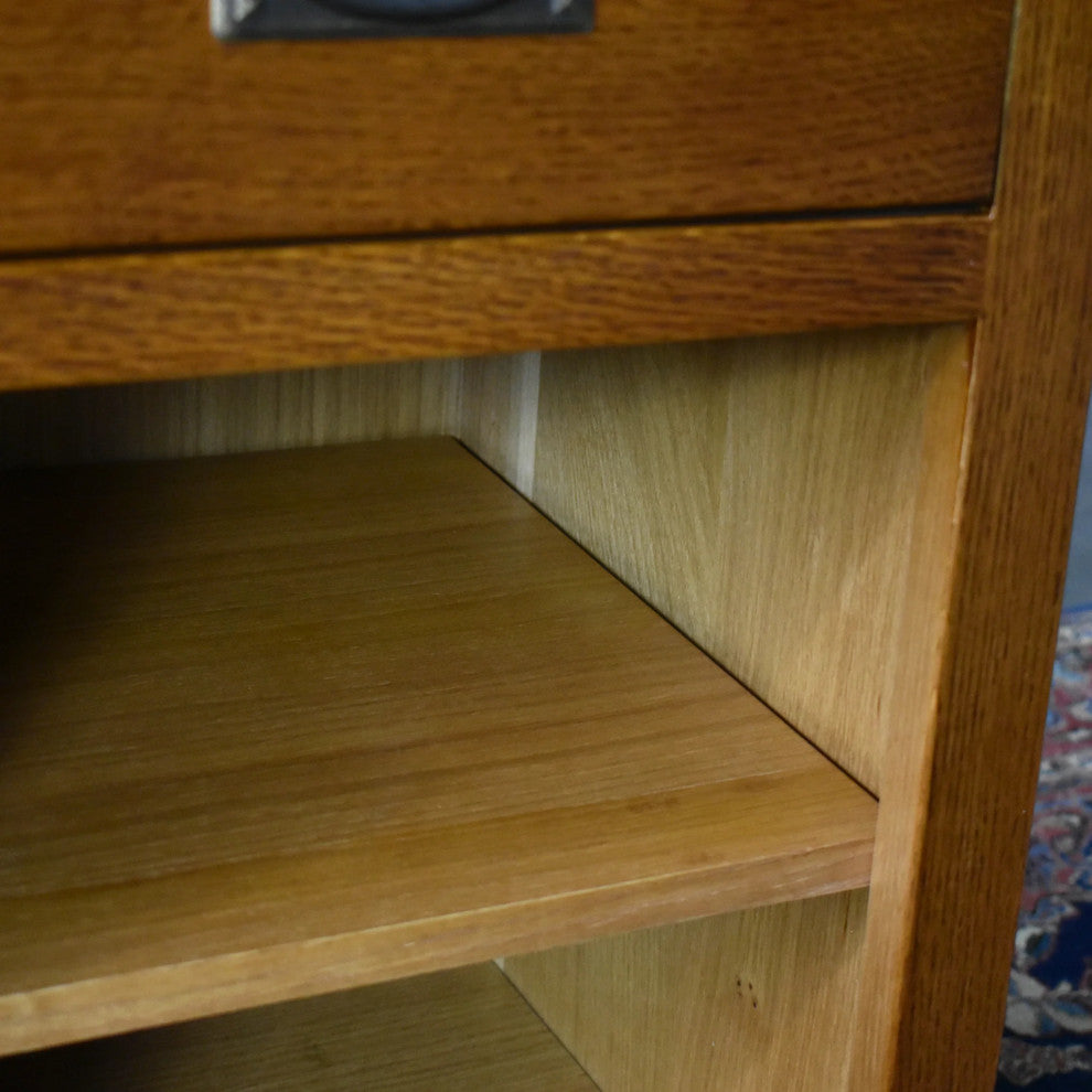 Mission Quarter Sawn Oak 1 Door, 1 Drawer Nightstand, Michael's Cherry
