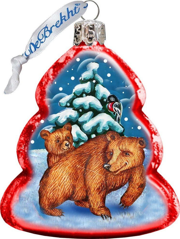 Keepsake Grizzly Scenic Glass Ornament