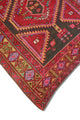 Fine Vintage Distressed Adairis Red/Charcoal Runner, 4'9x10'6