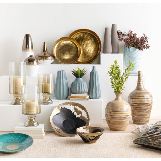 Ambrosia Scandinavian Distressed Metal Decorative Bowls, 2-Piece Set, Black