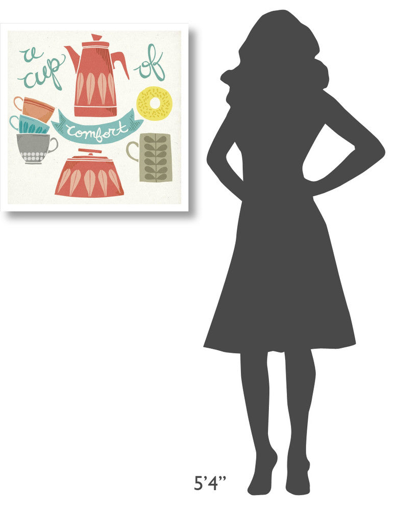 "A Cup of Comfort" Digital Paper Print by Mary Urban, 26"x26"
