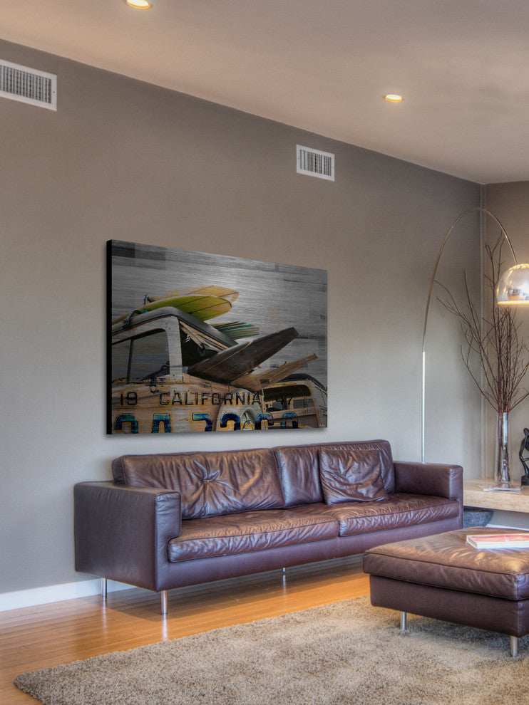 "Cali Day" UV Ink Print on Brushed  Aluminum, 45"x30"