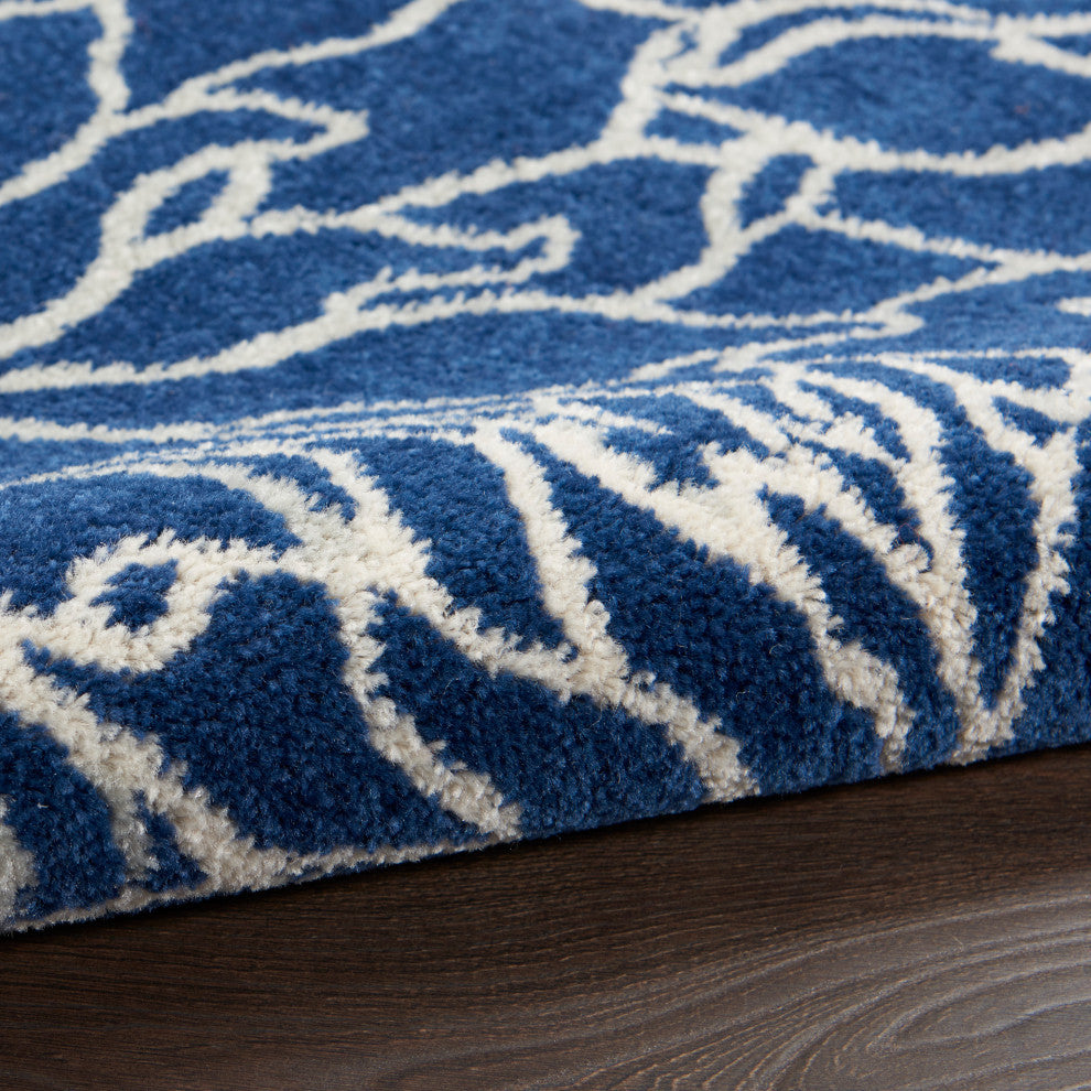 Nourison Passion 9' x 12' Navy/Ivory Contemporary Indoor Area Rug