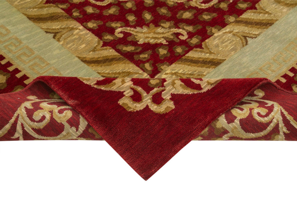 Rug N Carpet - Handmade Oriental 8' 2" x 10' 4" Pastel Oushak Area Rug