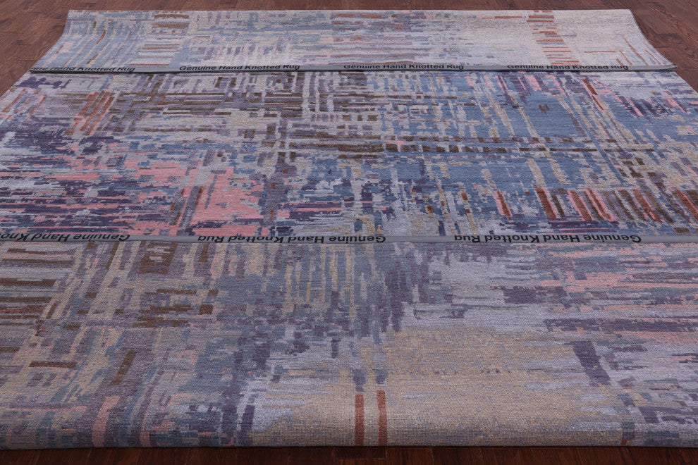 Wool & Silk Abstract Handmade Rug 12' 1" X 15' 2" - Q14859