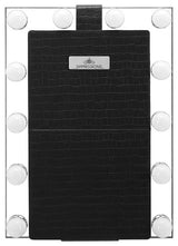 Lumiere Touch Pad Pro LED Makeup Mirror, Black, Hollywood Bulbs