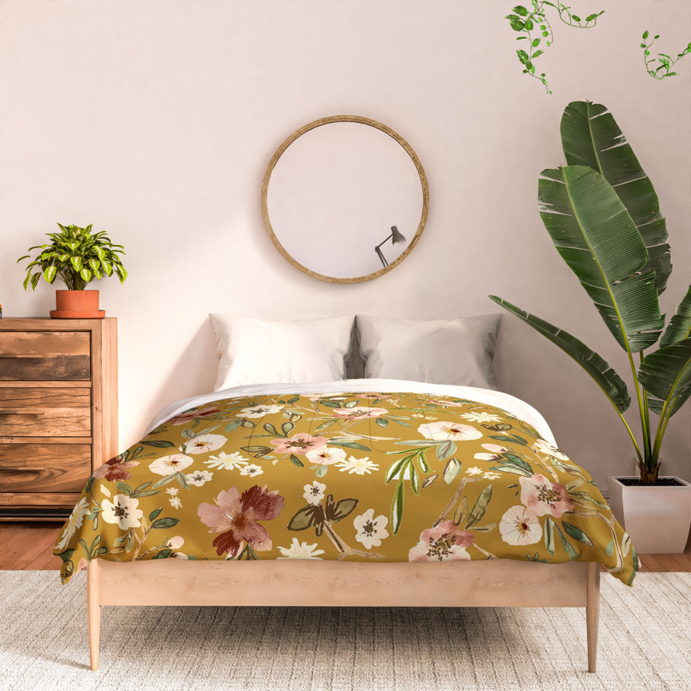 Deny Designs Nika Cottage Floral Field Bed in a Bag, Full