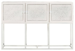 vidaXL Sideboard Kitchen Buffet Cabinet with Carved Design Solid Wood Mango