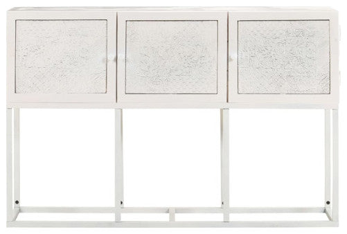 vidaXL Sideboard Kitchen Buffet Cabinet with Carved Design Solid Wood Mango