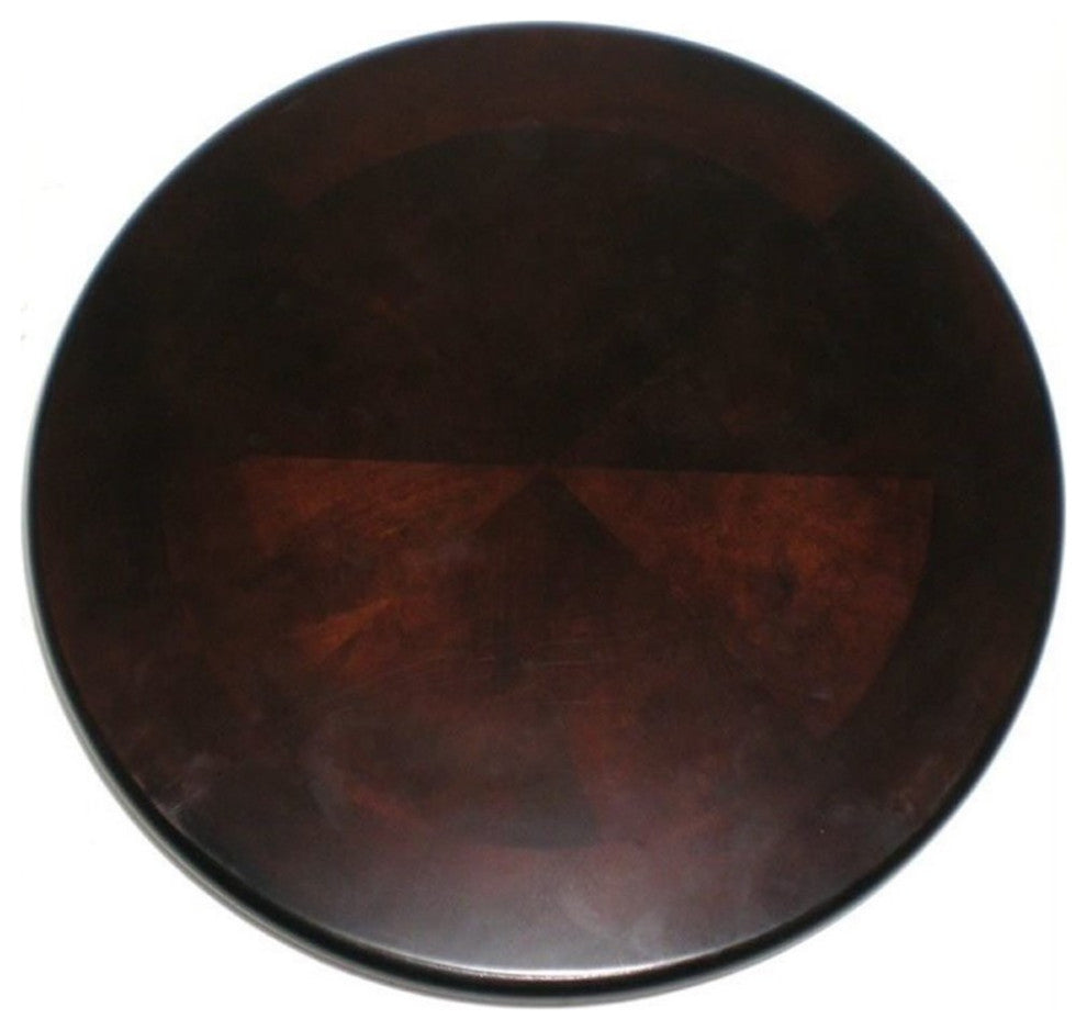 Bowery Hill Traditional Wood Pub Table with Claw and Ball Feet in Cappuccino