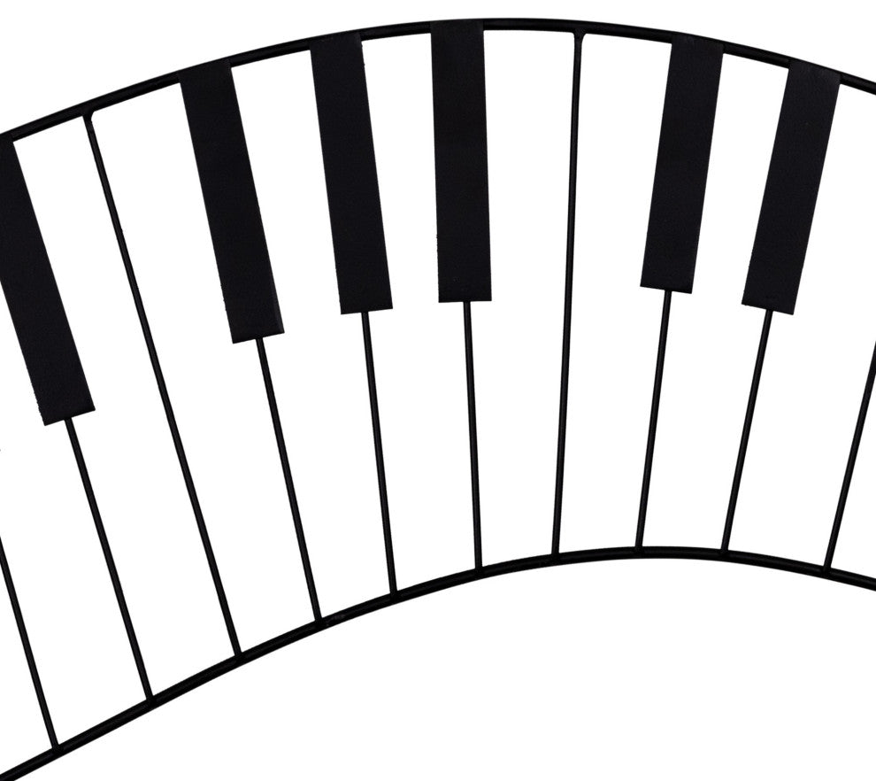 Black Metal Piano Keys Wall D"cor