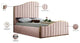 Jolie Black Velvet King Bed, Pink, King