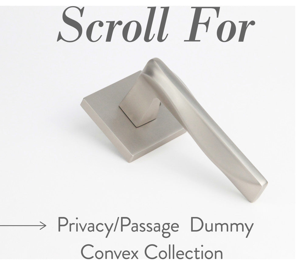 Modern Heavy Duty Designer Interior Door Lever - Canal Collection, Satin Nickel, Double Dummy