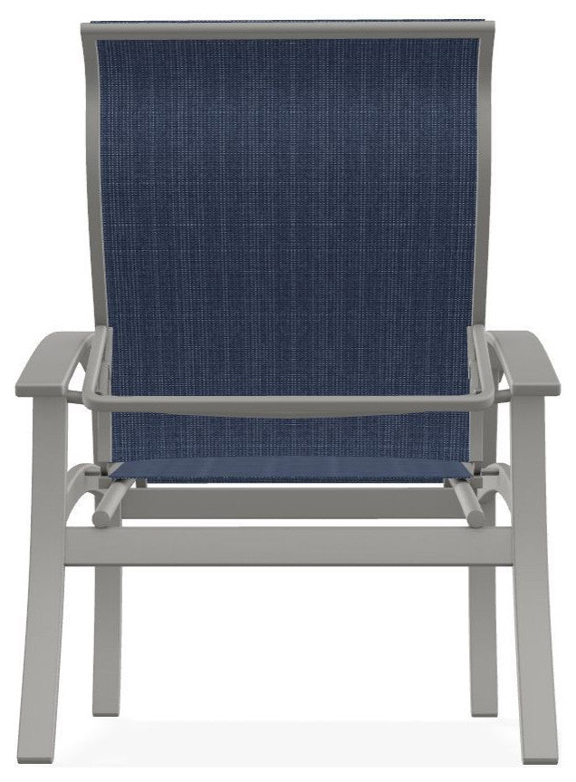 Belle Isle Sling Adjustable Outdoor Dining Chair, Mavi/Snow