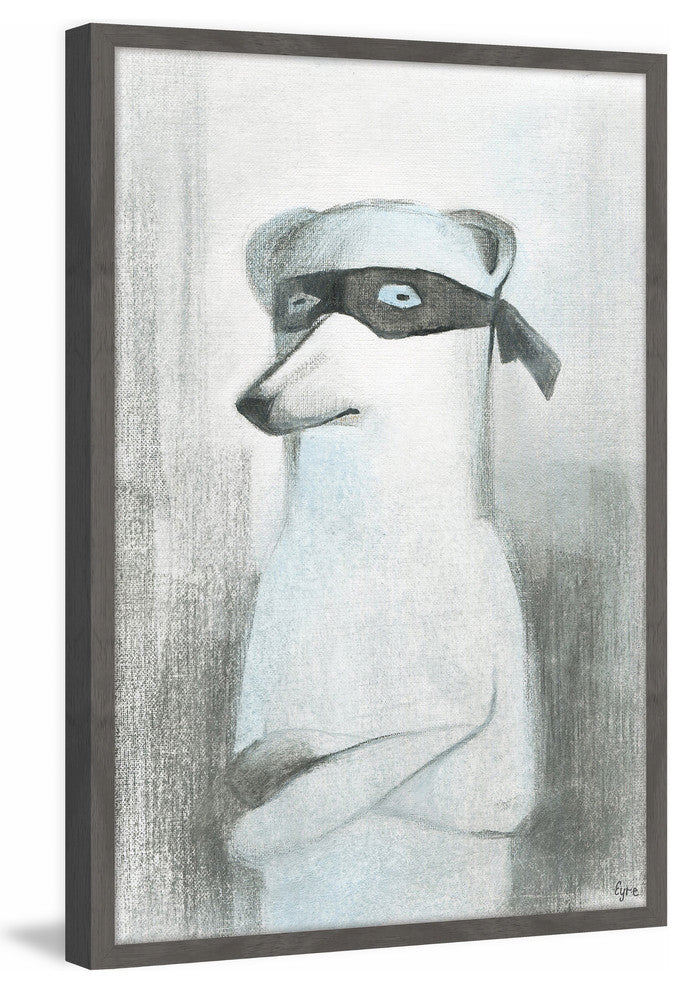 "Justice Bear" Framed Painting Print, 20"x30"