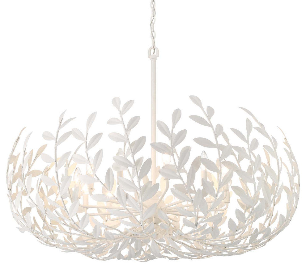 Crystorama Lighting Group 569 Broche 12 Light 42"W Chandelier - Matte White