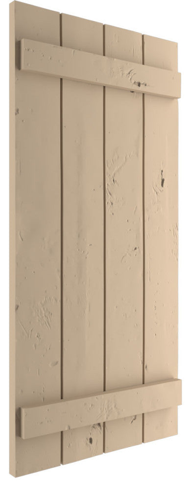 Rustic 4 Board Joined B-N-B Faux Wood Shutters, Knotty Pine, 22x28"