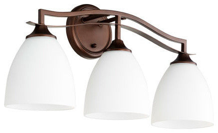 Quorum Lighting 5027-3-86 Jardin Transitional Vanity Light, Oiled Bronze