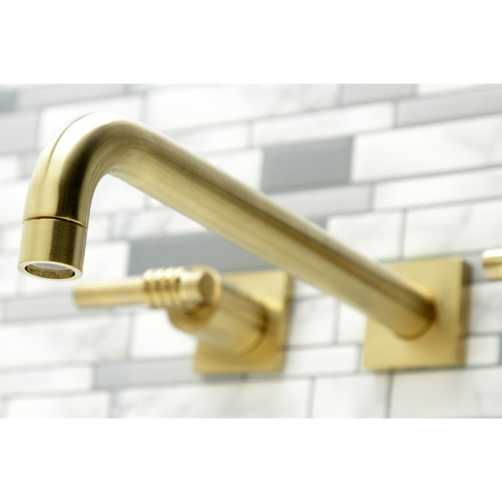 KS6057ML Wall Mount Tub Faucet, Brushed Brass
