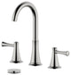 Kassel Double Handle Brushed Nickel Faucet, Drain Assembly Without Overflow
