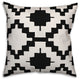 Black and White Aztec 18x18 Throw Pillow