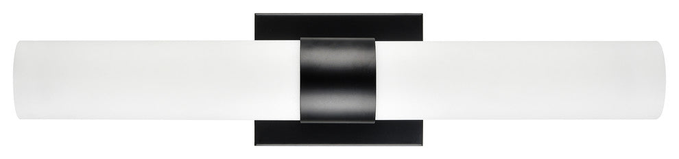 Perpetua LED 22" Bathroom Vanity Light With End Caps, Black
