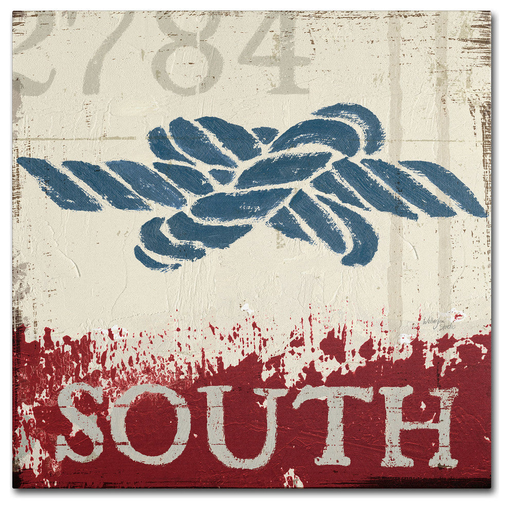 'Nautical II Red' Canvas Art by Wellington Studio