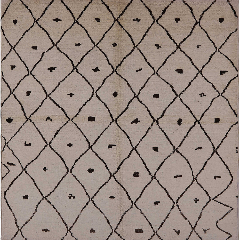 Ahgly Company Indoor Square Mid-Century Modern Area Rugs, 4' Square