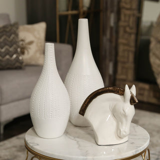 Heidi Ceramic Vase, White
