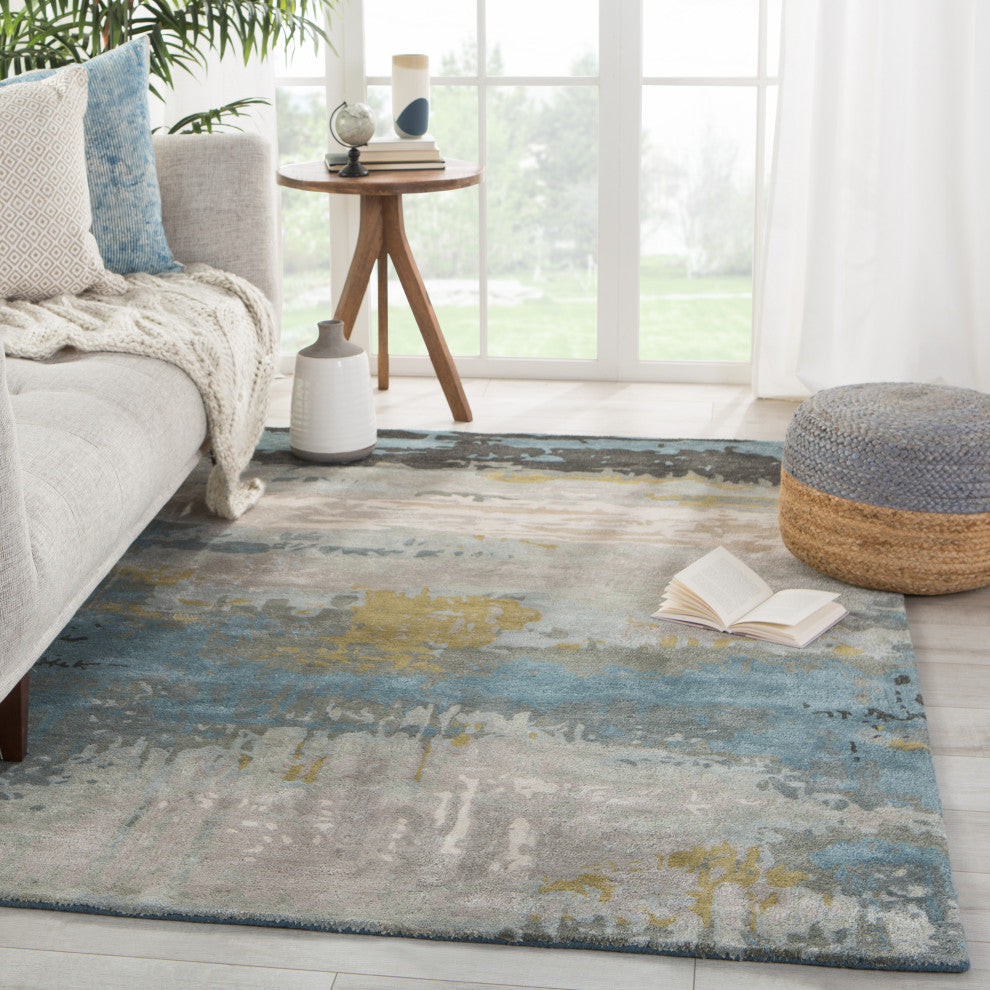 Jaipur Living Benna Handmade Abstract Black/ Green Area Rug 12'X15'