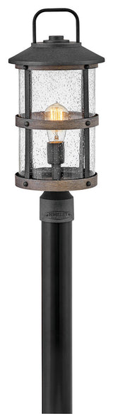 Lakehouse 1-Light Post Mount, Aged Zinc