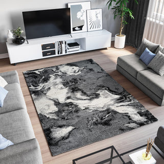 Noori Rug Shag Blake Grey/Black Rug