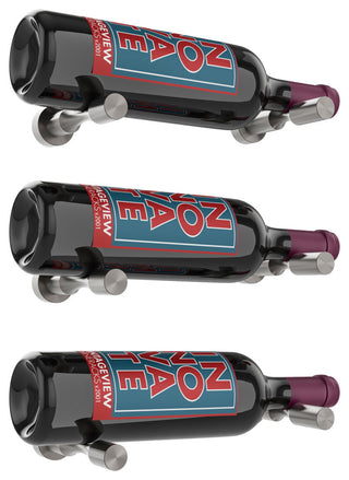 Vino Pins Designer Grid 3Ã—1, Metal Wine Rack Peg Kit