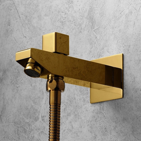 LED Mist Hot and Cold Shower System, Square Hand Shower, Phone Control